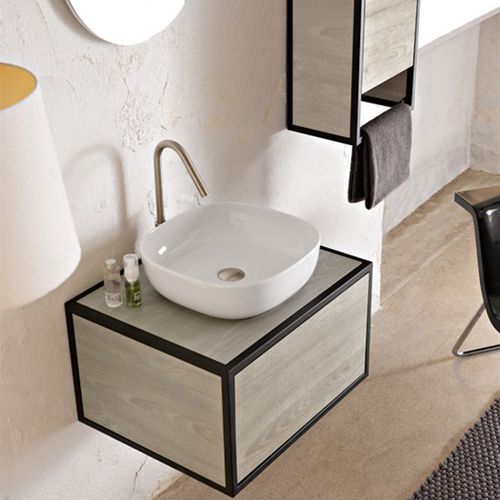 Aufsatzwaschbecken - GLAM - Scarabeo Ceramiche - Keramik / quadratisch / modern