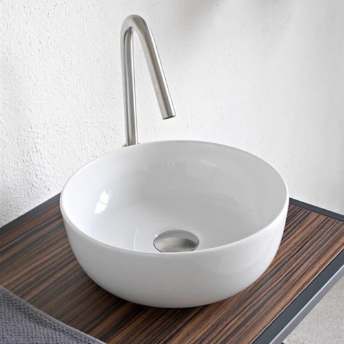 Aufsatzwaschbecken - GLAM - Scarabeo Ceramiche - Keramik / kreisförmig / ohne Öffnung