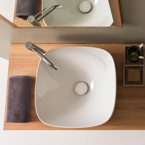 Aufsatzwaschbecken - Moon - Scarabeo Ceramiche - quadratisch / ohne Öffnung / ohne Notüberlauf