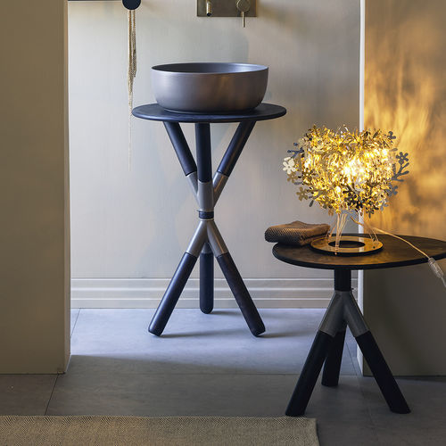 Waschbecken-Unterbau / Holz - CROSS 1 - Scarabeo Ceramiche - Keramik