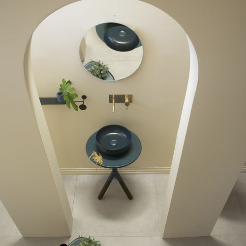 Waschbecken-Unterbau / Holz - CROSS5 - Scarabeo Ceramiche - Keramik