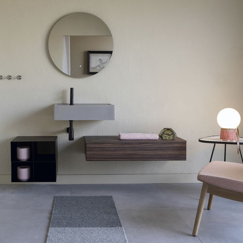 Wandhängender Waschtisch-Unterschrank - SOL6 - Scarabeo Ceramiche - Holz / modern / ohne Tür