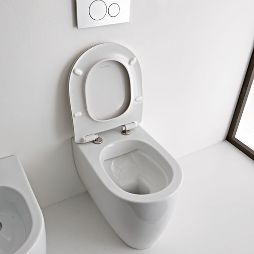 Wandhängendes WC - Moon Clean Flush - Scarabeo Ceramiche - Keramik / nicht angegeben / oval