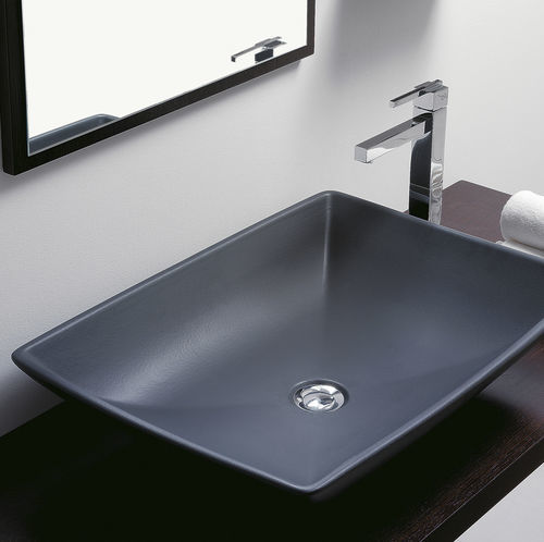 Aufsatzwaschbecken - LAVA - Scarabeo Ceramiche - Keramik / rechteckig / ohne Öffnung