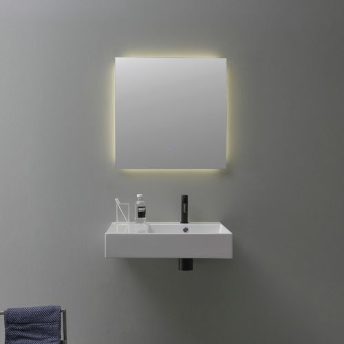 Wandhängendes Waschbecken - Teorema 2.0 Plus - Scarabeo Ceramiche - behindertenfreundlich / rechteckig / modern