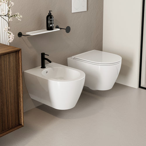Wandhängendes WC - GLAM TWIST - Scarabeo Ceramiche - Keramik / für Privatgebrauch / für Gewerbegebrauch
