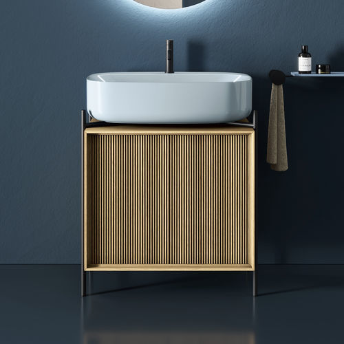 Freistehender Waschtisch-Unterschrank - LAILA - Scarabeo Ceramiche - Holz / Metall / modern