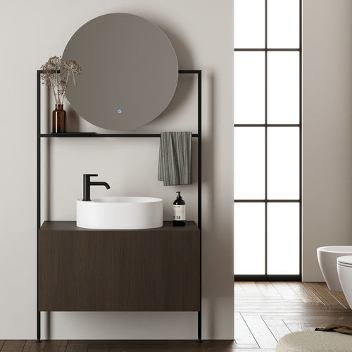 Wandhängender Waschtisch-Unterschrank - PICTURE: 3053 - Scarabeo Ceramiche - Holz / Metall / modern