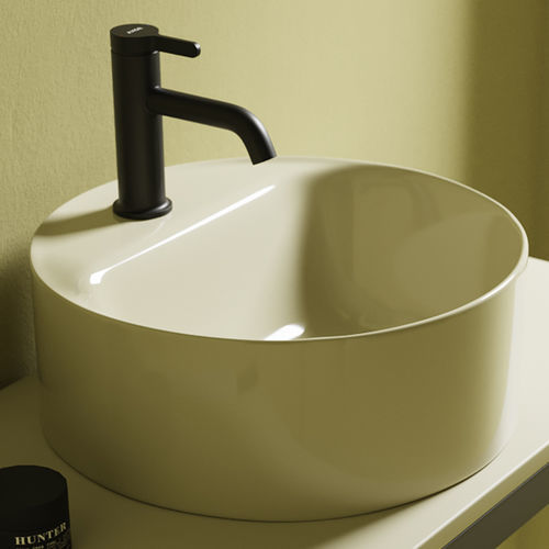 Aufsatzwaschbecken - SKINNY: 5401 - Scarabeo Ceramiche - Keramik / oval / 1-Loch