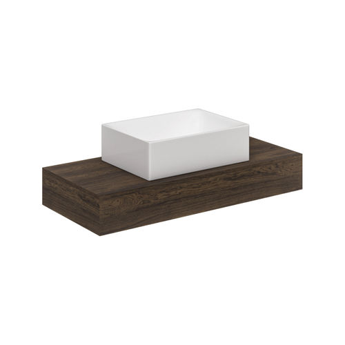 Aufsatzwaschbecken - SKINNY - Scarabeo Ceramiche - Keramik / mit integrierter Waschtischplatte / rechteckig