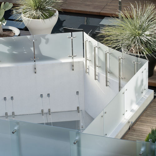 Ornamentglasscheibe - DECORFLOU® CLASSIC BIFLOU  - OmniDecor - lichtdurchlässig / für Geländer