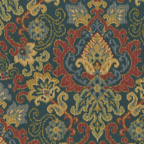 Möbelstoff - MAGIC CARPET/SAPPHIRE - WAVERLY Div. of Schumacher & Co. - Damast-Motiv / Baumwolle