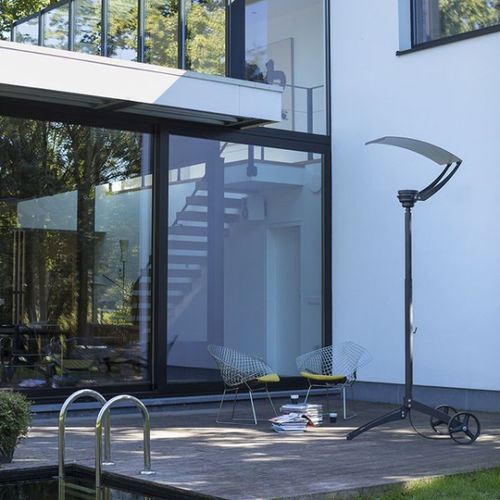 Tragbare Lampe - EQUIX - Roger Pradier - Stahl / Borosilikatglas / modern