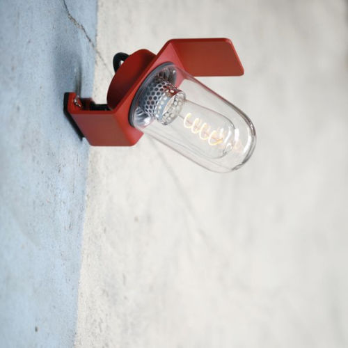 Moderne Wandleuchte - Sherlock - Roger Pradier - für Außenbereich / Milchglas / Aluminium