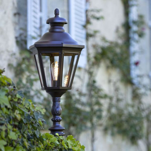 Klassischer Leuchtpoller - Louis XIII - Roger Pradier - Aluminium / Glas / mit Glühlampe
