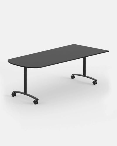 Moderner Besprechungstisch - ARCHIMEDE AA - IBEBI - melaminbeschichtet / Gestell aus Stahl / modular