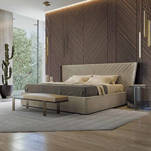 Doppelbett - INES - ZANABONI - modern / Polster / Kopfteil