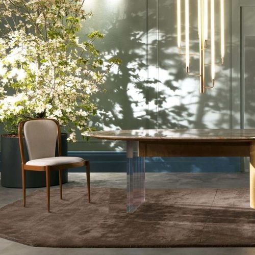 Moderner Stuhl - LADY W - ZANABONI - für den Innenraum / Stoff / Gestell aus Nussbaum