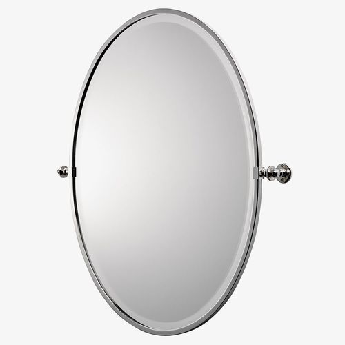 Wandmontierter Spiegel für Badezimmer - CRMR43 - Waterworks - klassisch / oval / Messing