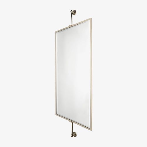 Wandmontierter Spiegel für Badezimmer - CRMR50 - Waterworks - klassisch / rechteckig / Messing