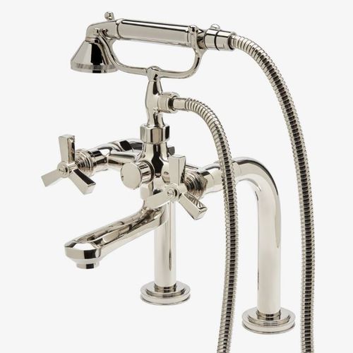 Zweigriffmischer für Badewanne - AEXT40 - Waterworks - Aufsatz / aus verchromtem Metall / Messing