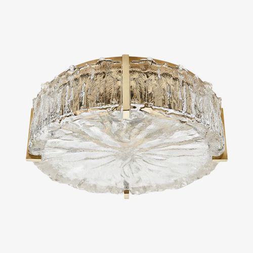 Moderne Deckenleuchte - MNLT05 - Waterworks - rund / Glas / Messing