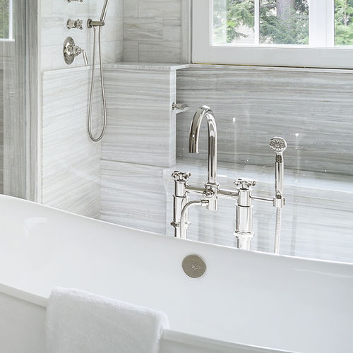 Zweigriffmischer für Badewanne - HNXT60 - Waterworks - bodenstehend / Metall / für Badezimmer