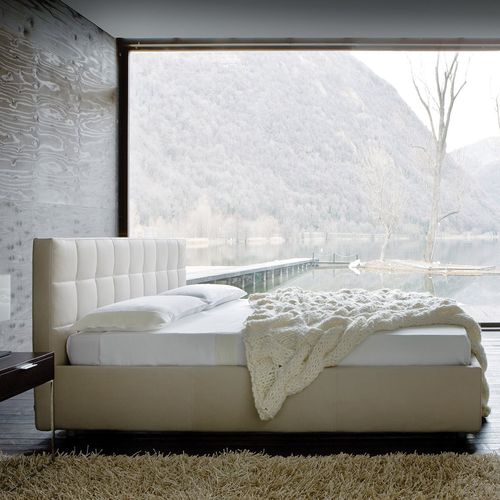 Doppelbett - BOX - Zanotta - modern / Polster / Kopfteil