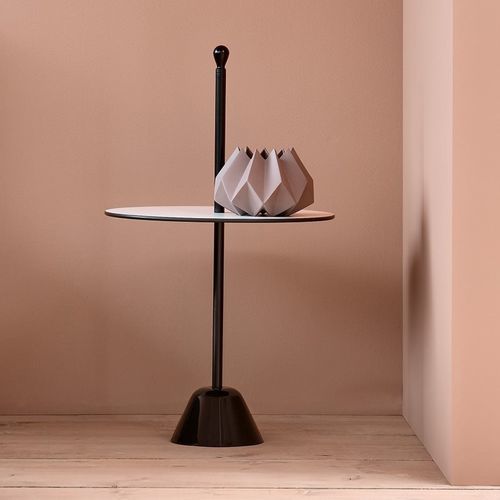 Moderner Beistelltisch - SERVOMUTO - Zanotta - Laminat / Kunststoff / Gestell aus bemaltem Stahl