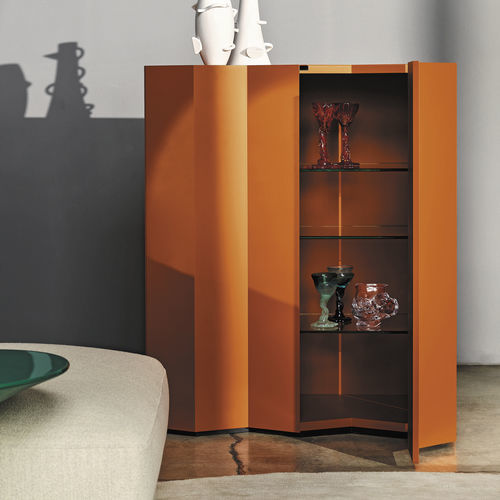 Hohes Sideboard - Z24 : 726 - Zanotta - modern / lackiertes MDF / Hartglas