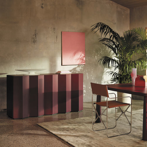 Modernes Sideboard - Z24  - Zanotta - lackiertes MDF / Hartglas / mit integrierter Beleuchtung