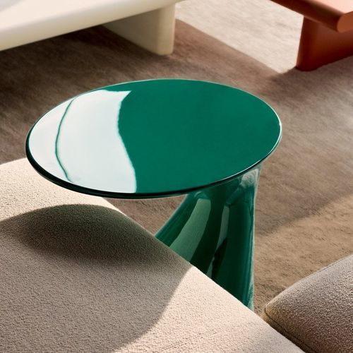 Moderner Beistelltisch - TOD - Zanotta - Polypropylen / Gestell aus Polypropylen / oval