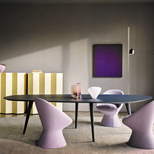 Moderner Tisch - TWEED 2319 - Zanotta - MDF / Gestell aus Aluminium / Gestell aus lackiertem MDF