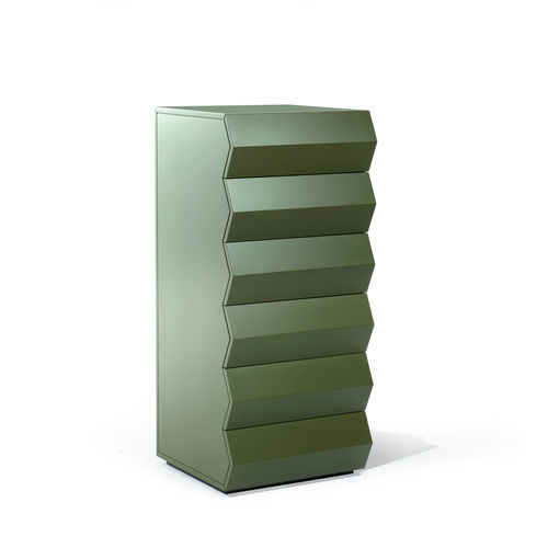 Moderner Chiffonnier - Z24  - Zanotta - lackiertes MDF / rot / grün