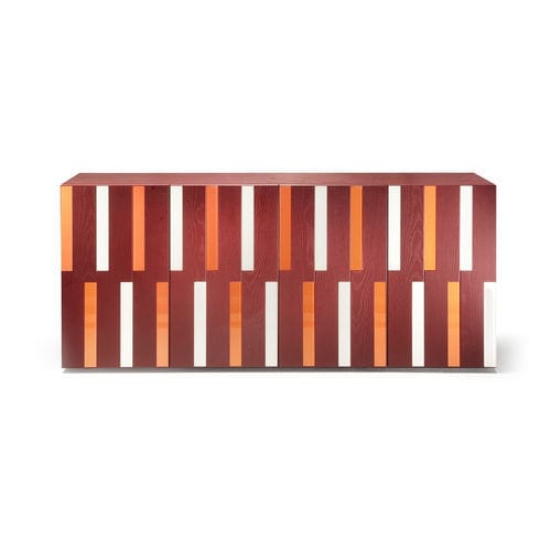 Modernes Sideboard - Riga-Riga - Zanotta - MDF / mit integrierter Beleuchtung / mit Schwingtür