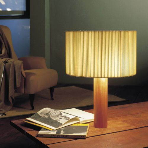Tischlampe - MORAGAS - Santa & Cole - Baumwolle / Holz / modern