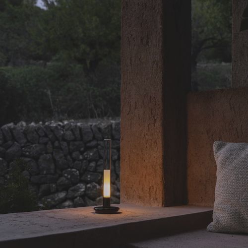 Tragbare Lampe - SYLVESTRINA - Santa & Cole - Tisch / Metall / Pyrex®