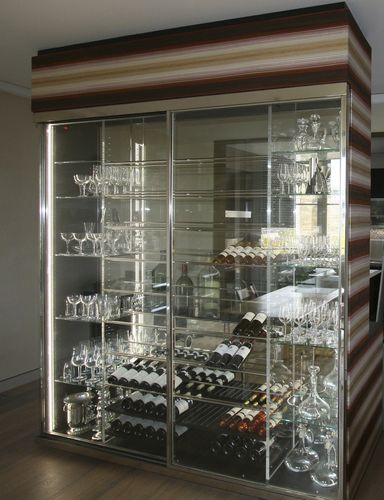 Weinkühlschrank für professionellen Einsatz - TRANSPARENCE - COFRAVIN - freistehend / Edelstahl / verglast