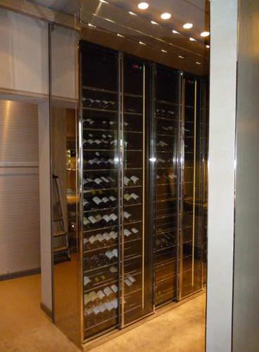 Weinkühlschrank für professionellen Einsatz - RITZ CARLTON WOLFSBURG - COFRAVIN - freistehend / Edelstahl / maßgefertigt