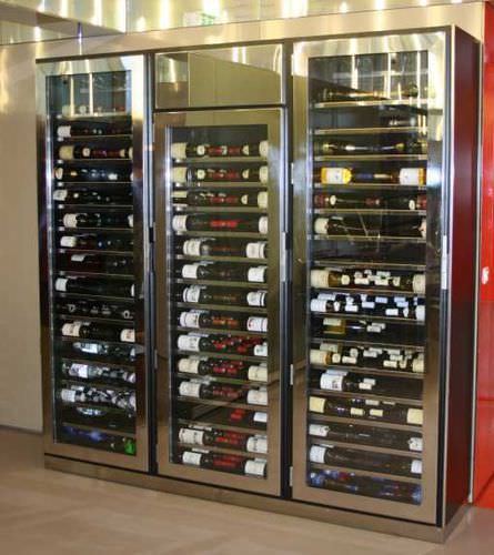 Weinkühlschrank für professionellen Einsatz - TIREL - COFRAVIN - Einbau / Messing / maßgefertigt