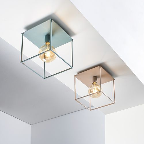 Klassische Deckenleuchte - BOX - ZAVA SRL - quadratisch / Metall / LED