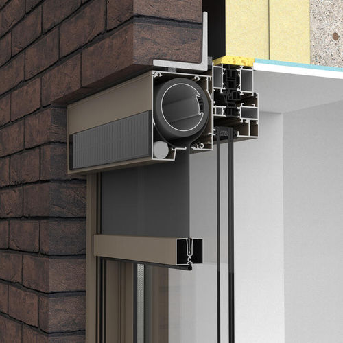 Jalousie für Fenster - FIXSCREEN® MINIMAL SMALL M1 SOLAR  - RENSON - Stoff / für Außenbereich / mit Kettenauslösung