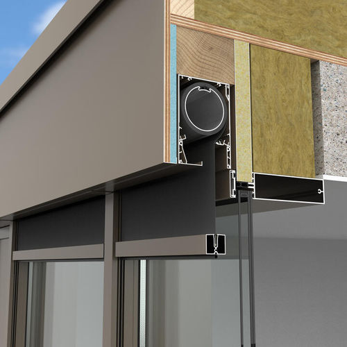 Jalousie für Verandas - FIXSCREEN® MINIMAL CURTAIN WALL 50   - RENSON - für Fenster / Stoff / für Außenbereich