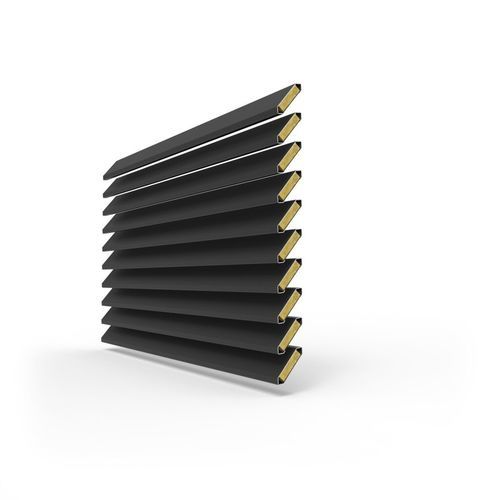 Fassadenverkleidung aus Lamellen - LINIUS® L.060AC - RENSON - Aluminium / Dekorputz / PVC