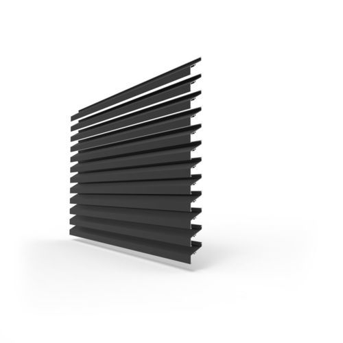 Fassadenverkleidung aus Lamellen - LINIUS® L.050.25 - RENSON - Aluminium / Legierung / Dekorputz