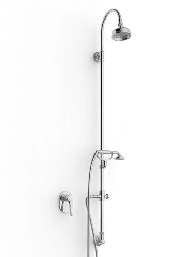 Wandmontiertes Duschsystem - 2900 DDP-070 - ZAZZERI - modern / mit Handbrause / mit festem Brausekopf