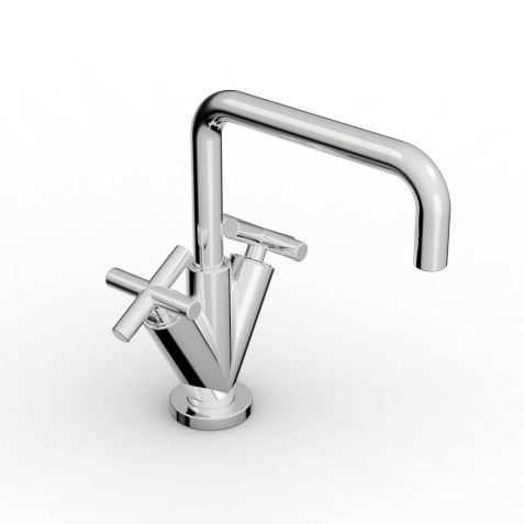 Zweigriffmischer für Waschtisch - 4701 RLX-030 - ZAZZERI - Aufsatz / aus verchromtem Metall / für Badezimmer