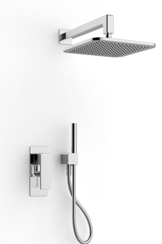 Wandmontiertes Duschsystem - 5700 DDI-090 - ZAZZERI - modern / mit Handbrause / mit festem Brausekopf
