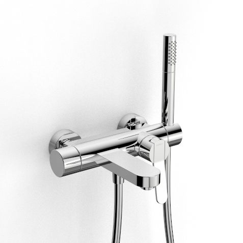 Badewannen-Einhebelmischer - 3100 EVP-060 - ZAZZERI - wandmontiert / aus verchromtem Metall / für Badezimmer