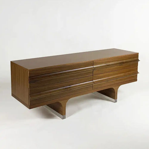 Modernes Sideboard - 0+1 C - Bernini Gallery - amerikanischer Nussbaum / Plexiglas® / mit Schubladen
